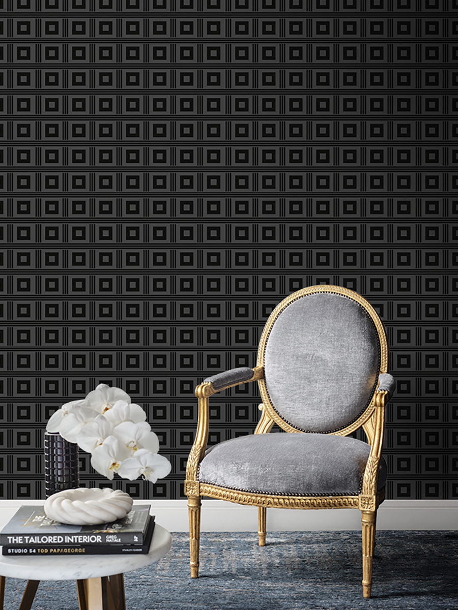 Astoria Wallpaper Black Pearl