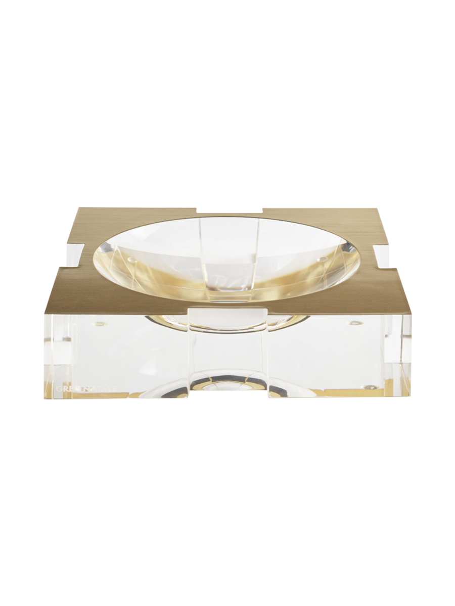 Carter Acrylic Bowl Brushed Gold Small