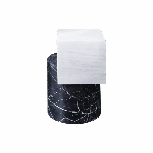 Venturi Side Table Nero & Bianco