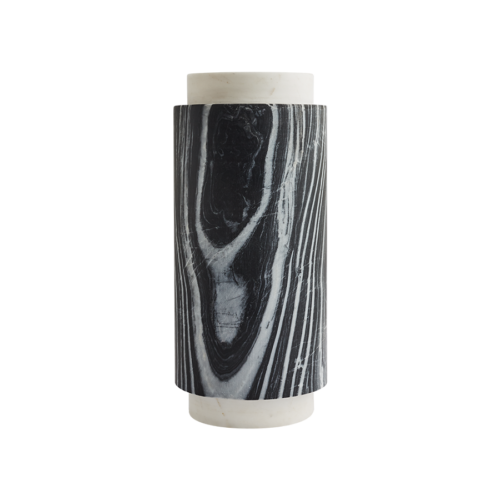 Pillar Vase Bianco & Zebrano Medium