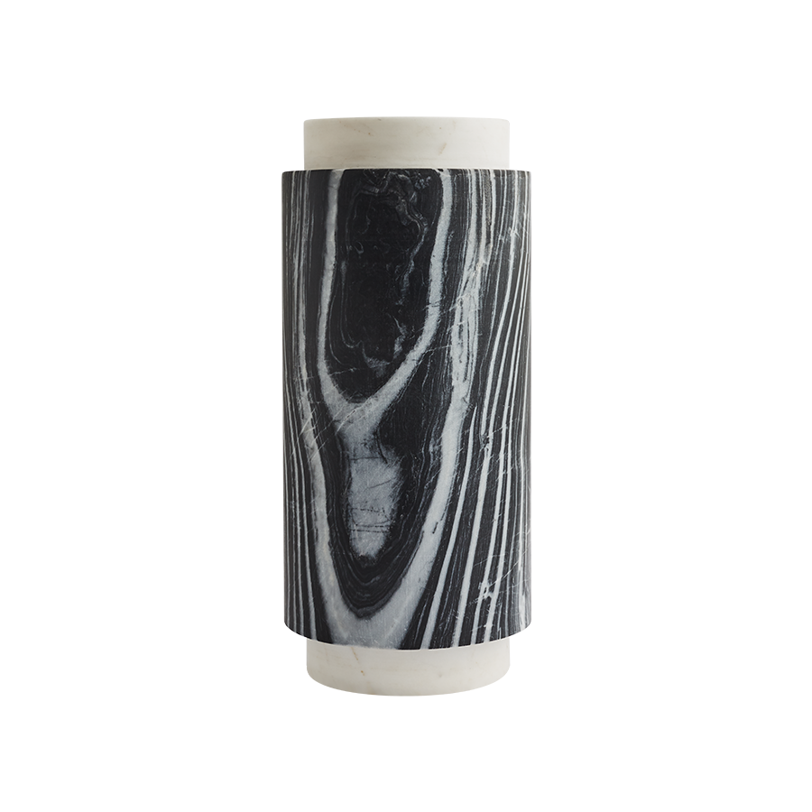 Pillar Vase Bianco & Zebrano Medium