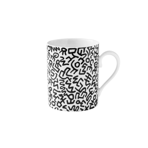 Keith Haring Limoges Porcelain Mug Black