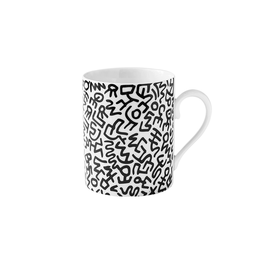 Keith Haring Limoges Porcelain Mug Black