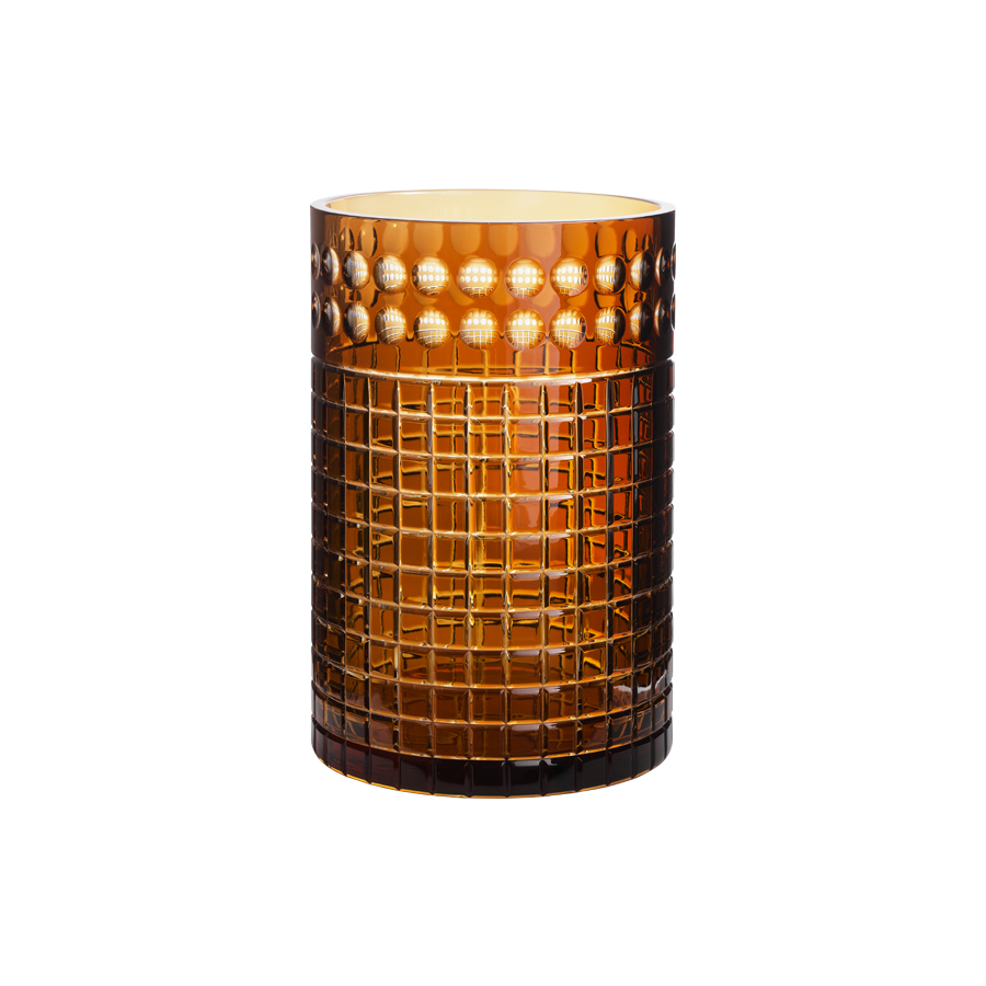 Beta Vase Crystal Amber