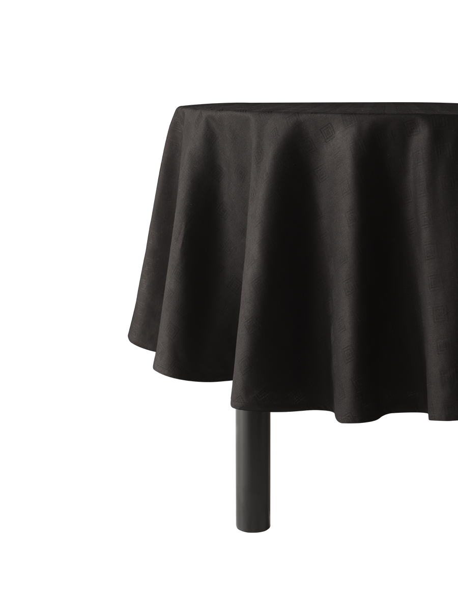 Hellenica Tablecloth Round Black