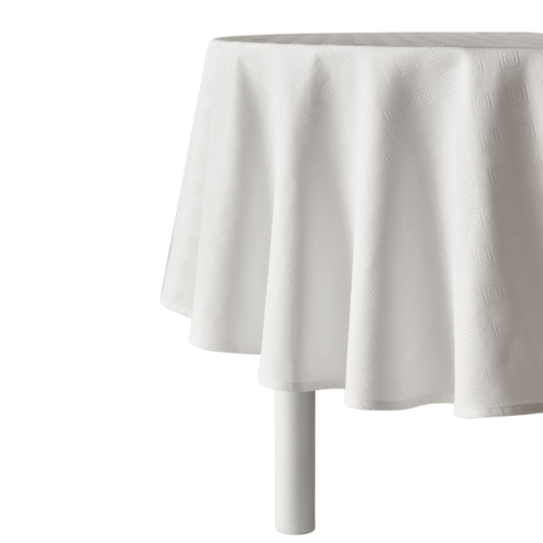 Hellenica Tablecloth Round White