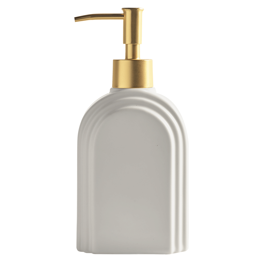 Avalon Soap Pump White with Gold Pump