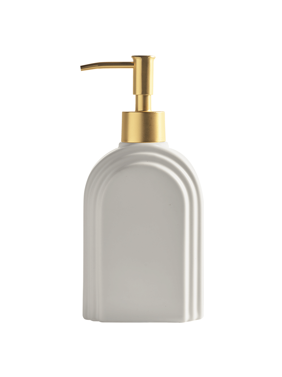 Avalon Soap Pump White with Gold Pump
