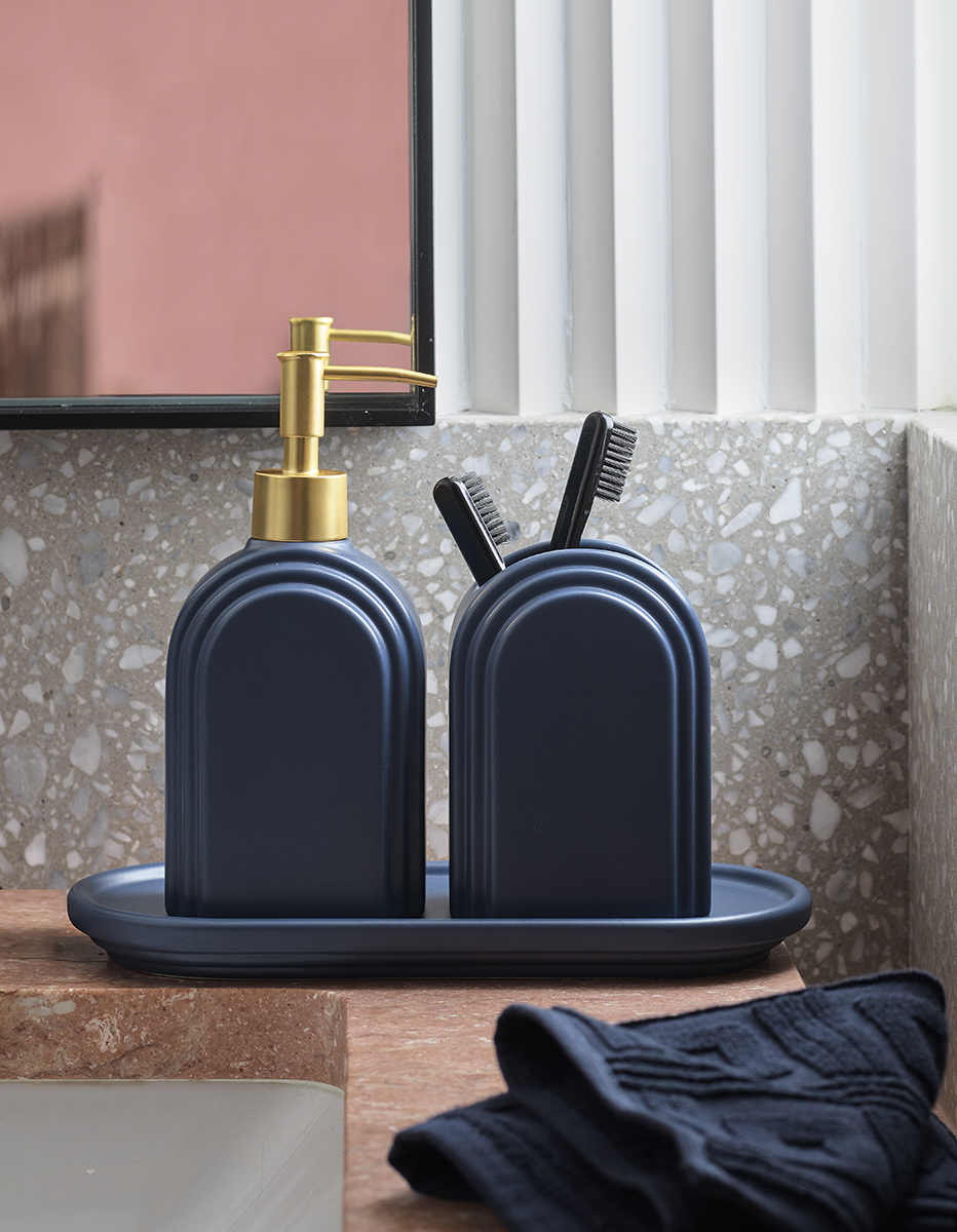 Avalon Soap Pump Navy with Gold Pump