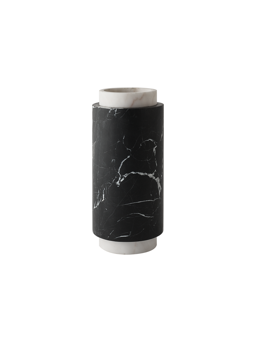 Pillar Vase Bianco & Nero Small