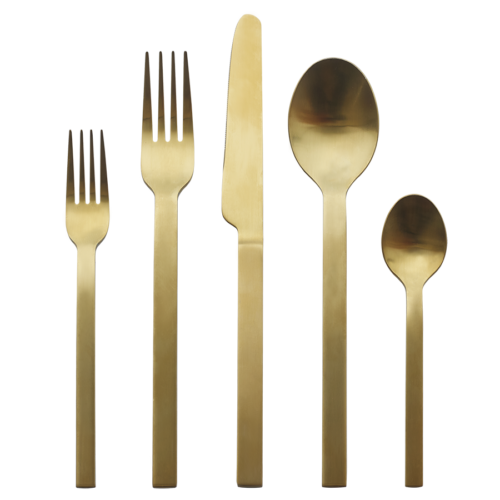 Mies Cutlery Brushed Gold