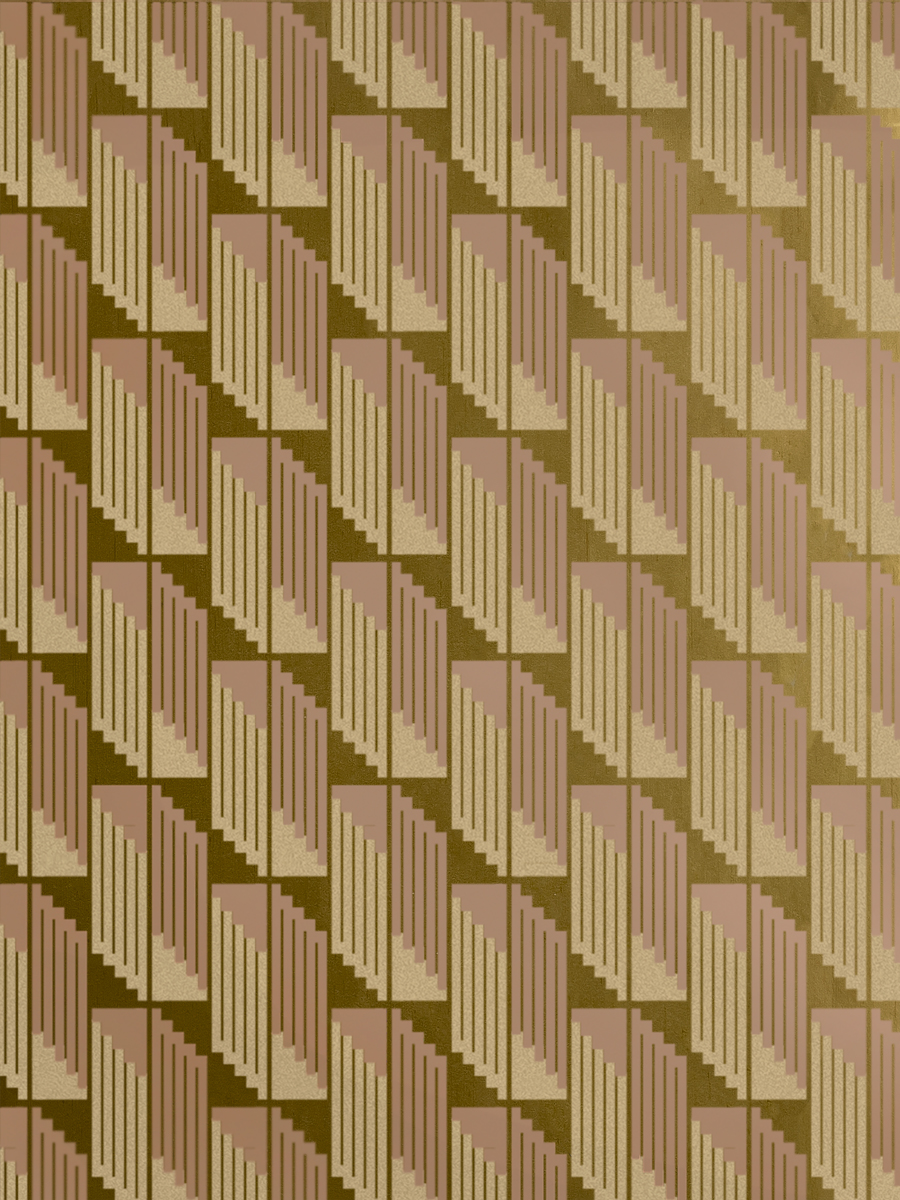 Scala Wallpaper Caramel & Natale Gold on Tan