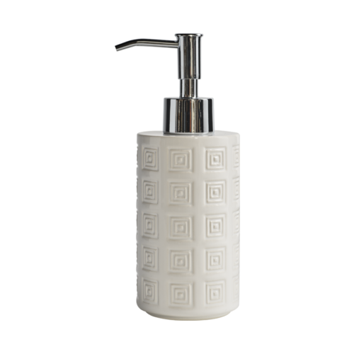 Hellenica Soap Pump White with Silver Pump