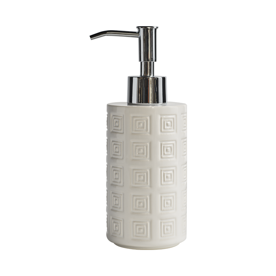 Hellenica Soap Pump White with Silver Pump