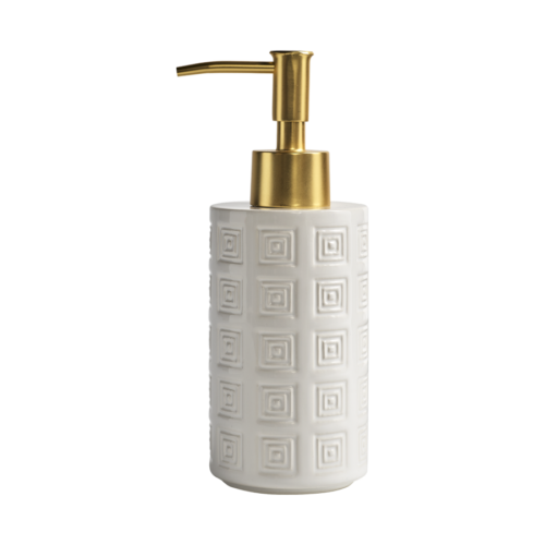 Hellenica Soap Pump White with Brass Pump