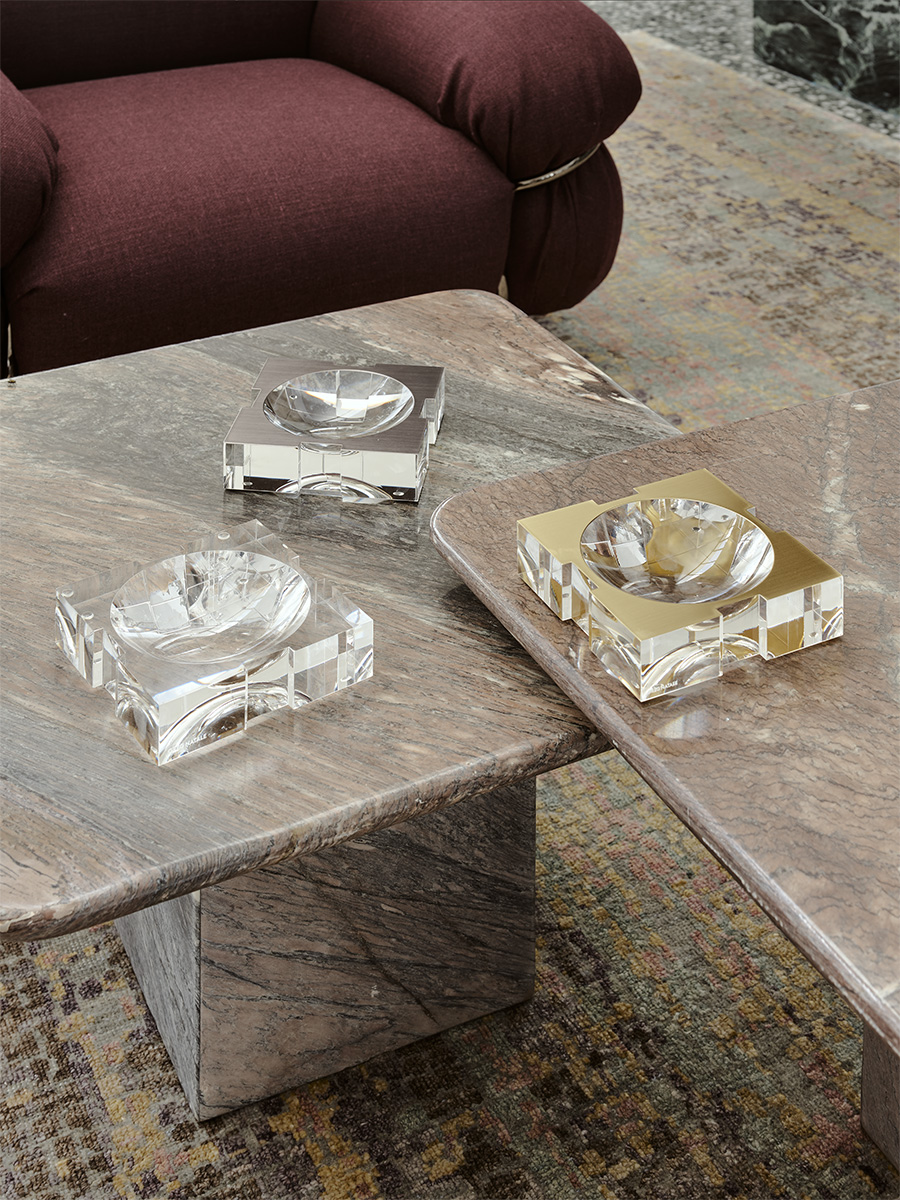 Carter Acrylic Bowl Brushed Platinum