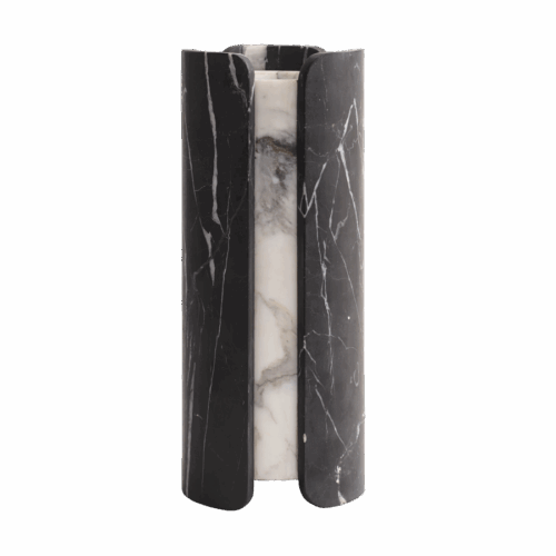 Vent Vase Nero & Arabescato