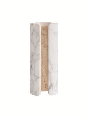 Vent Vase Arabescato & Travertine