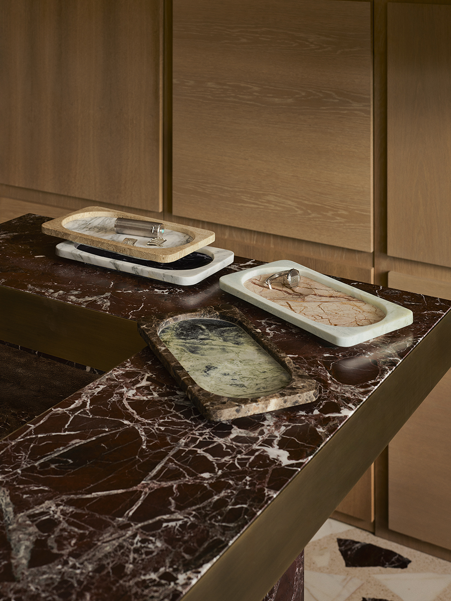 Caldera Tray Terreno Gold & Blue Onyx