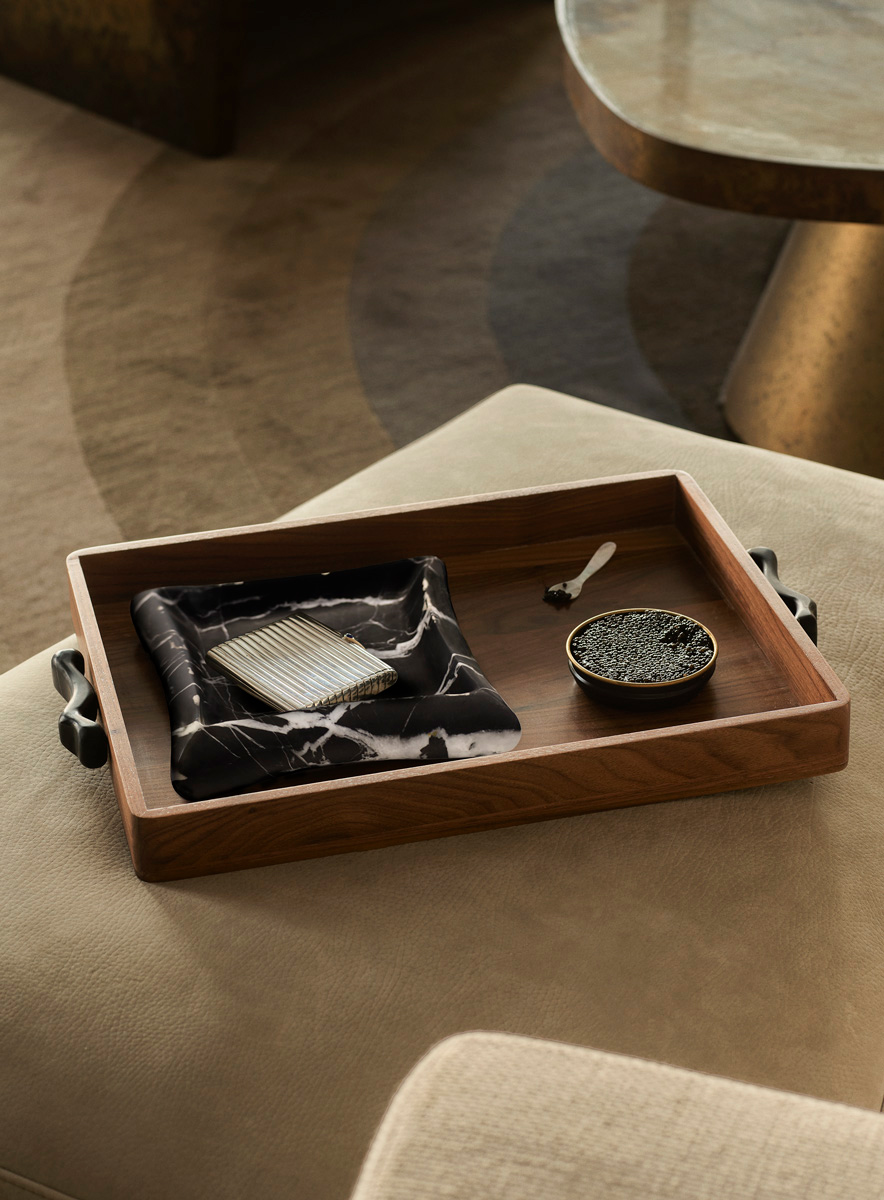 Terreno Tray Walnut & Nero