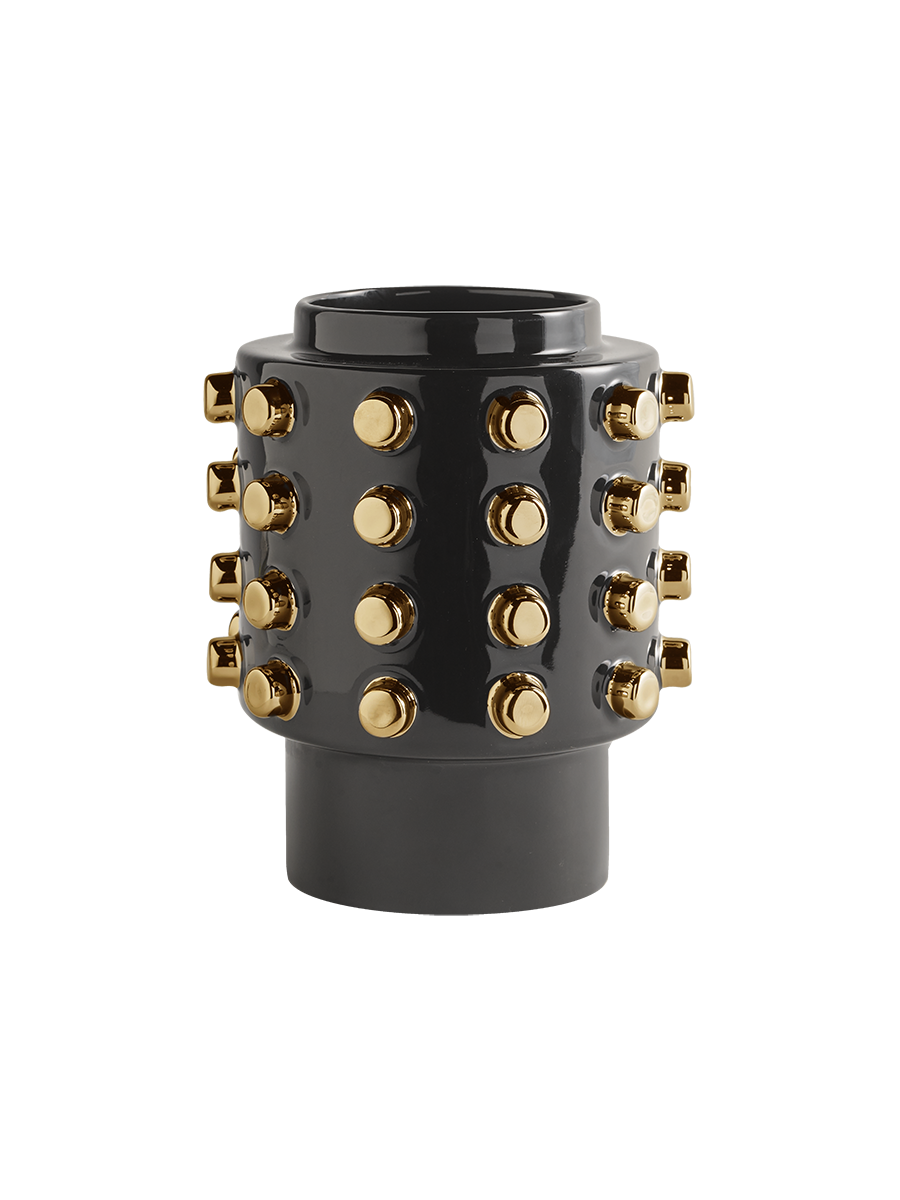 Debbie Vase Black & Gold