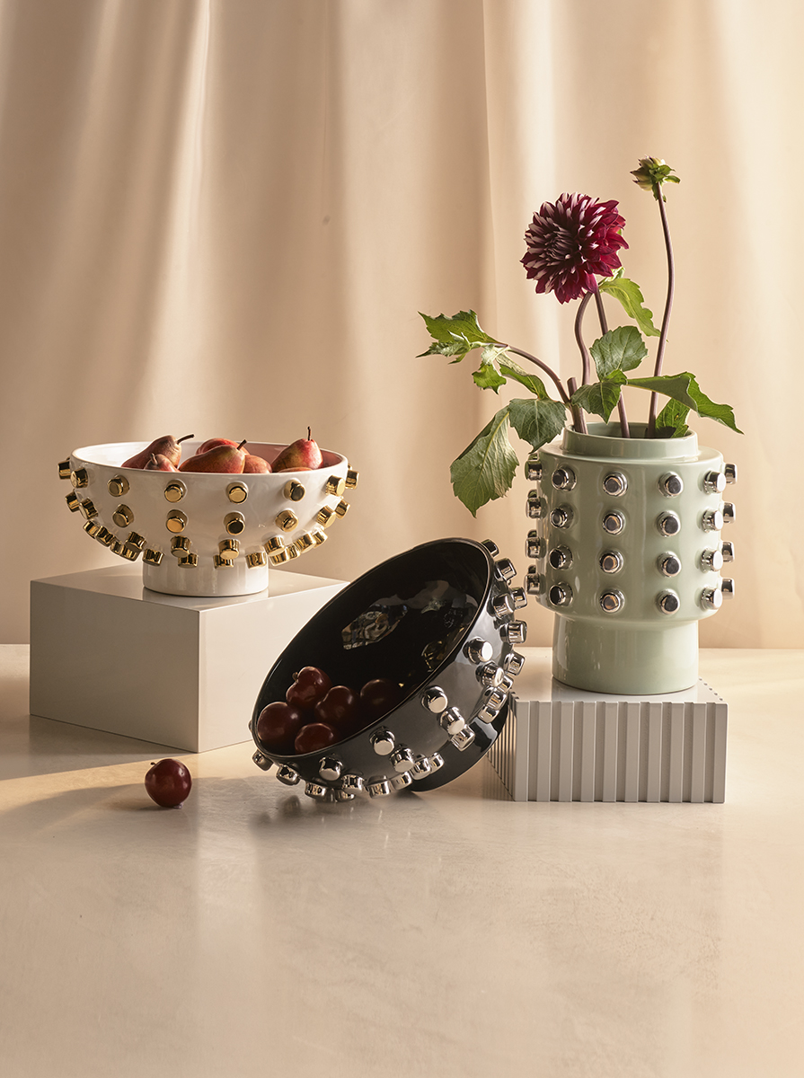 Debbie Bowl Black & Silver