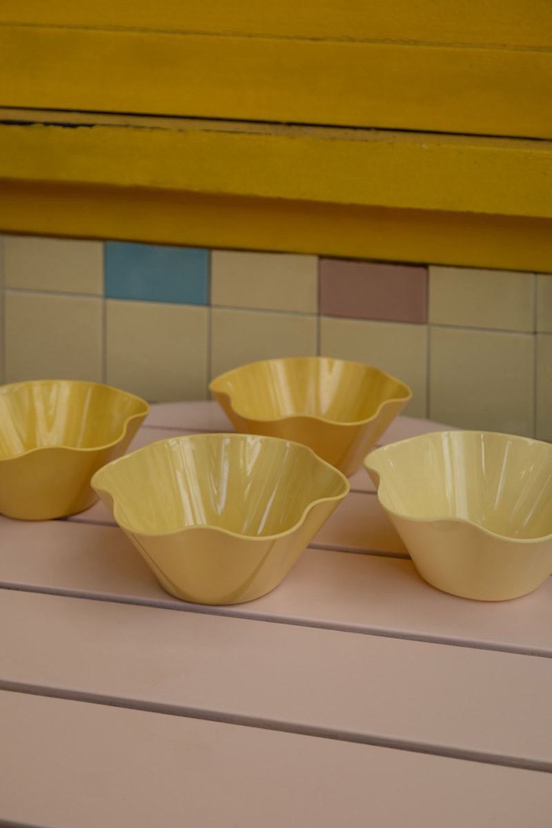 Flora Bowl Yellow, Set of 4