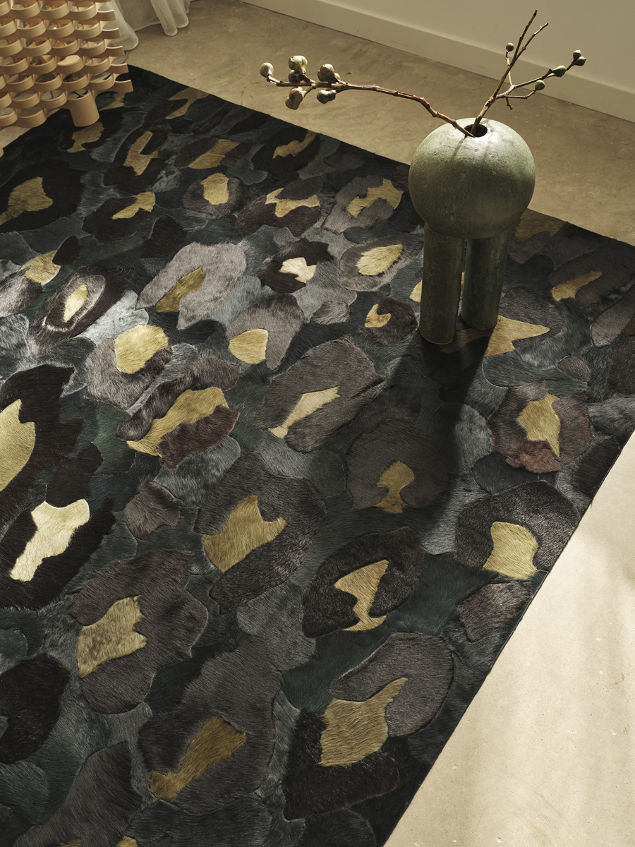 Amur Teal & Olive Hide Rug