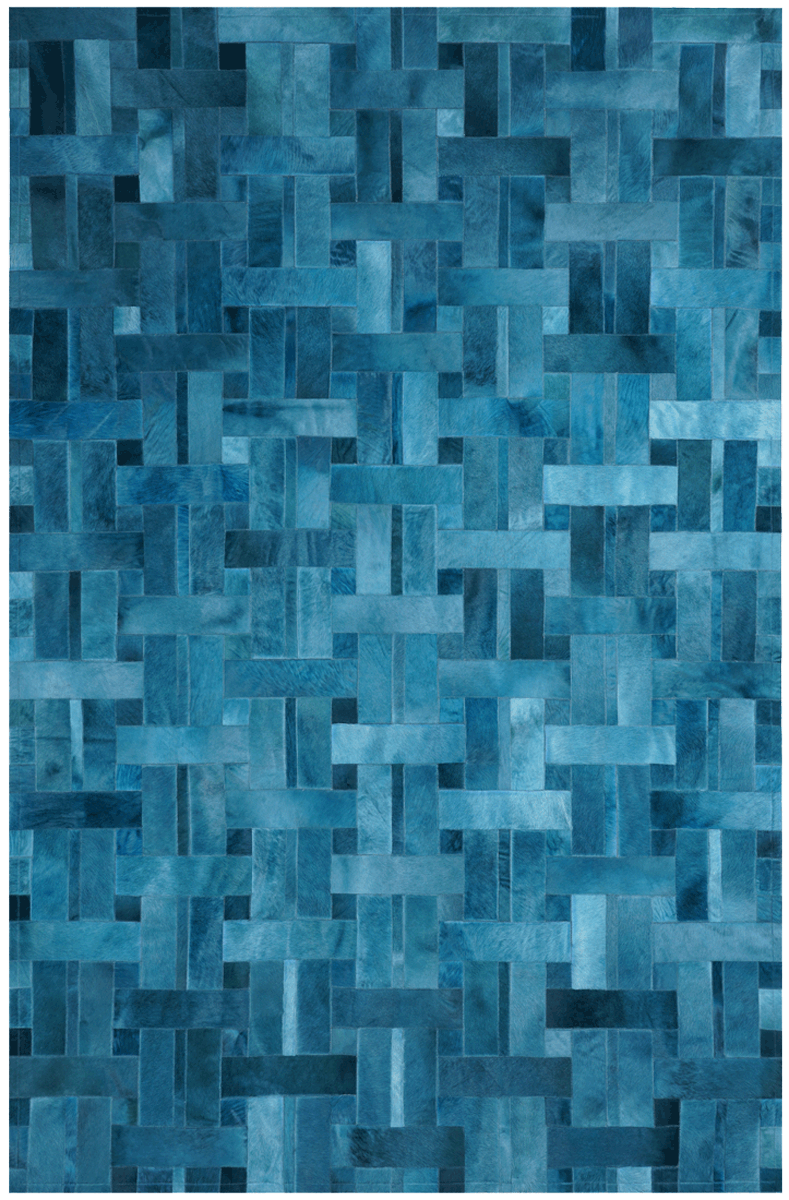 Cestino Hide Rug Peacock