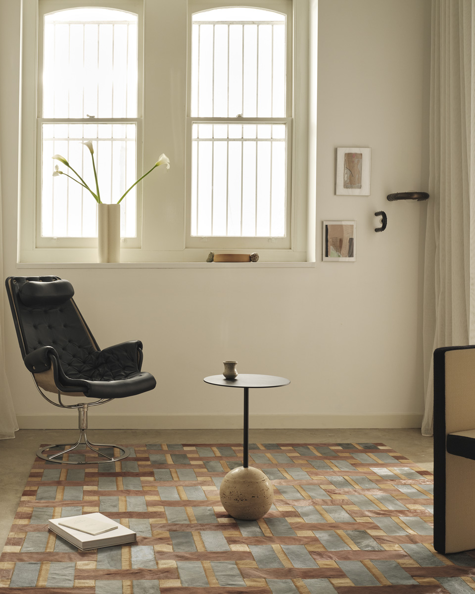 Cestino Hide Rug Powder Blue