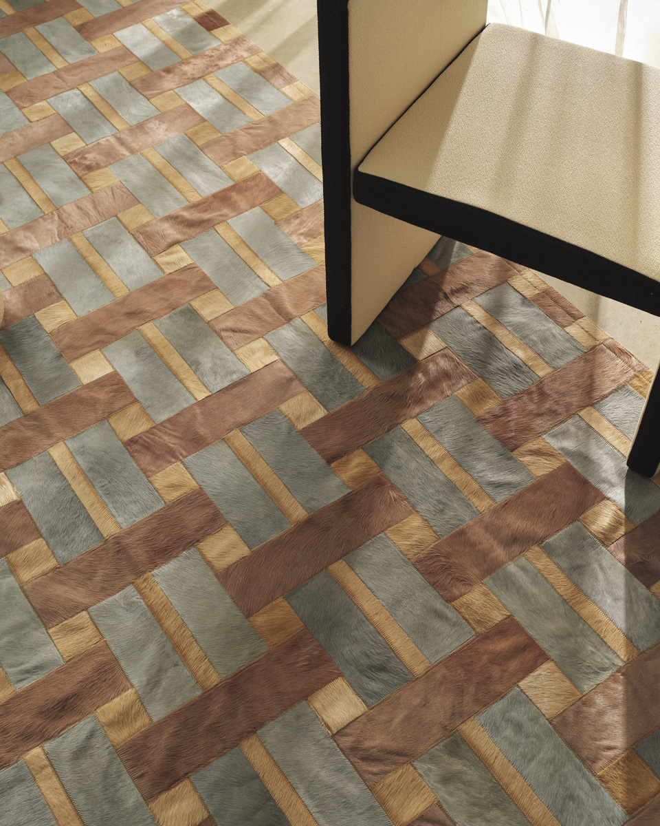 Cestino Hide Rug Powder Blue
