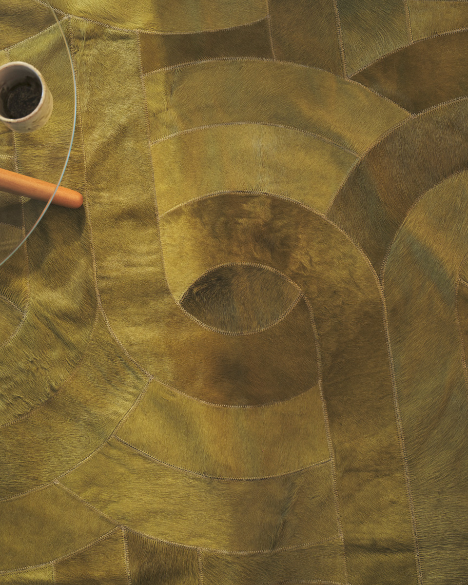 Paradiso Hide Rug Chartreuse