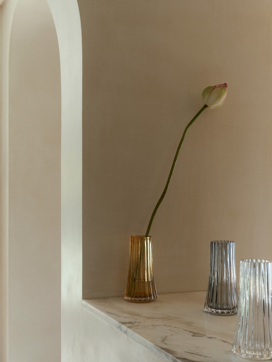 Tromba Glass Vase Amber