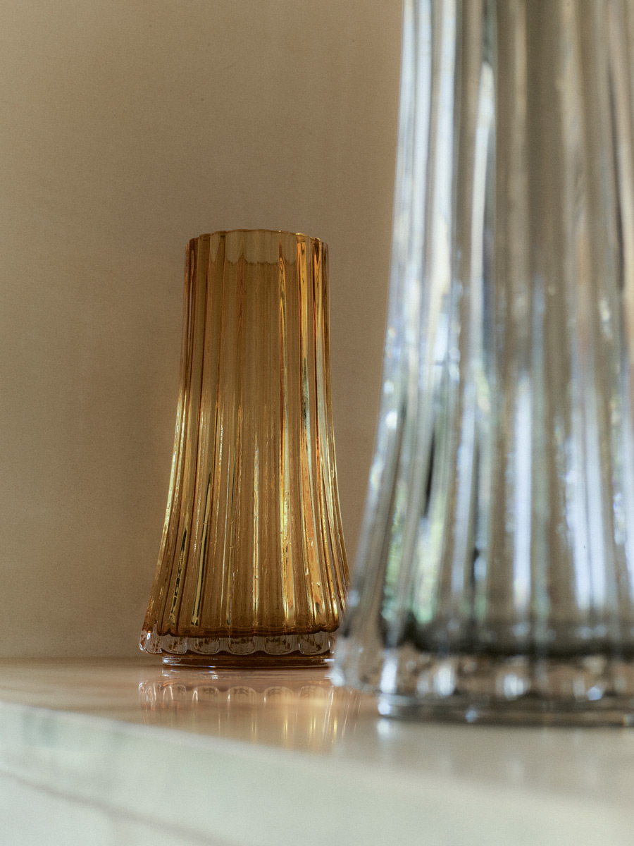 Tromba Glass Vase Amber