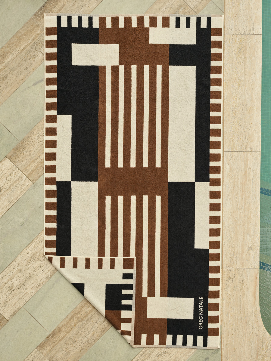 Positano Beach Towel Chocolate