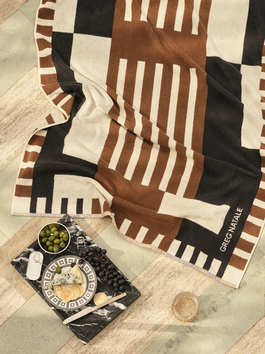 Positano Beach Towel Chocolate
